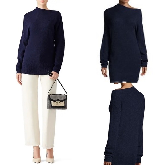 Elizabeth&James Brady asymmetrical neck sweater S - Picture 1 of 4